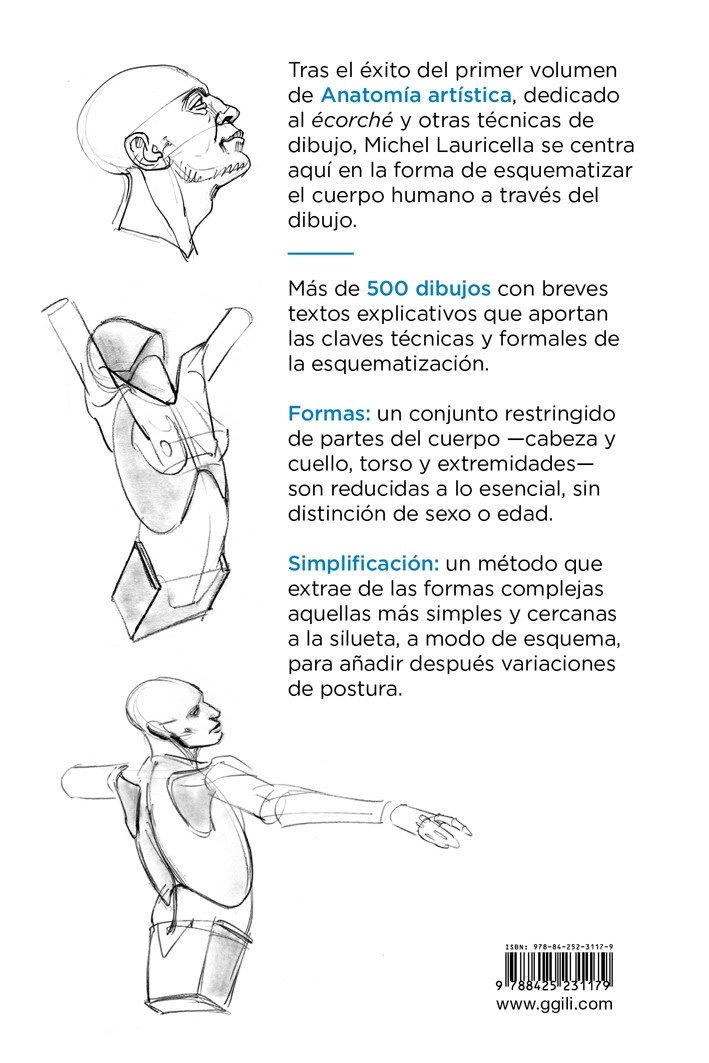 Anatomía artística 2: Cómo dibujar el cuerpo humano de forma esquemática:  9788425231179: Lauricella, Michel: Libros 